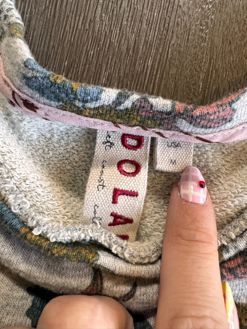 Anthropologie Dolan Sweatshirt Top Long Shirt Tagawa Floral M - Picture 6 of 10